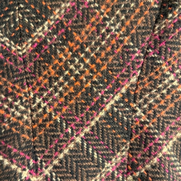 CAbi Wool Blend Tweed Plaid Lined Sleeveless Coat Vest Size Size Style #691 - Picture 5 of 11